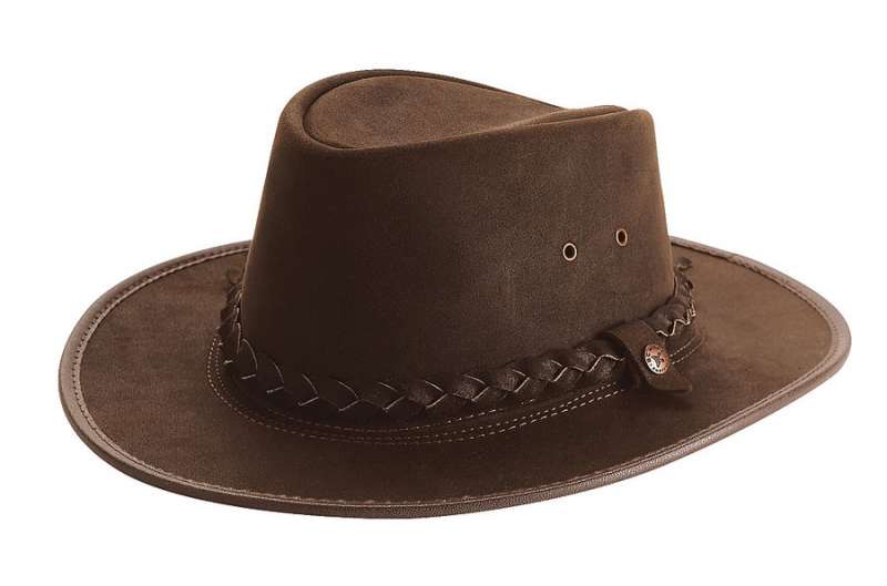 Chapeau en cuir de vachette - Pliable