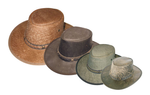 Chapeau Australien cuir kangourou - Stony Roo