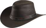 Chapeau crote en cuir de vachette ceinturon bicolore