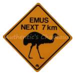 ROADSIGN AUSTRALIA - EMUS