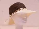Capeline paille naturelle/papier, femme