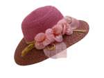 Chapeau paille naturelle cousue, femme